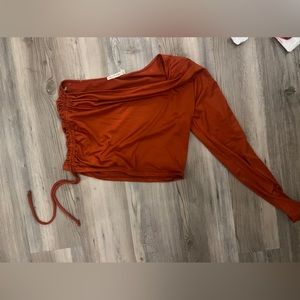 Orange crop top